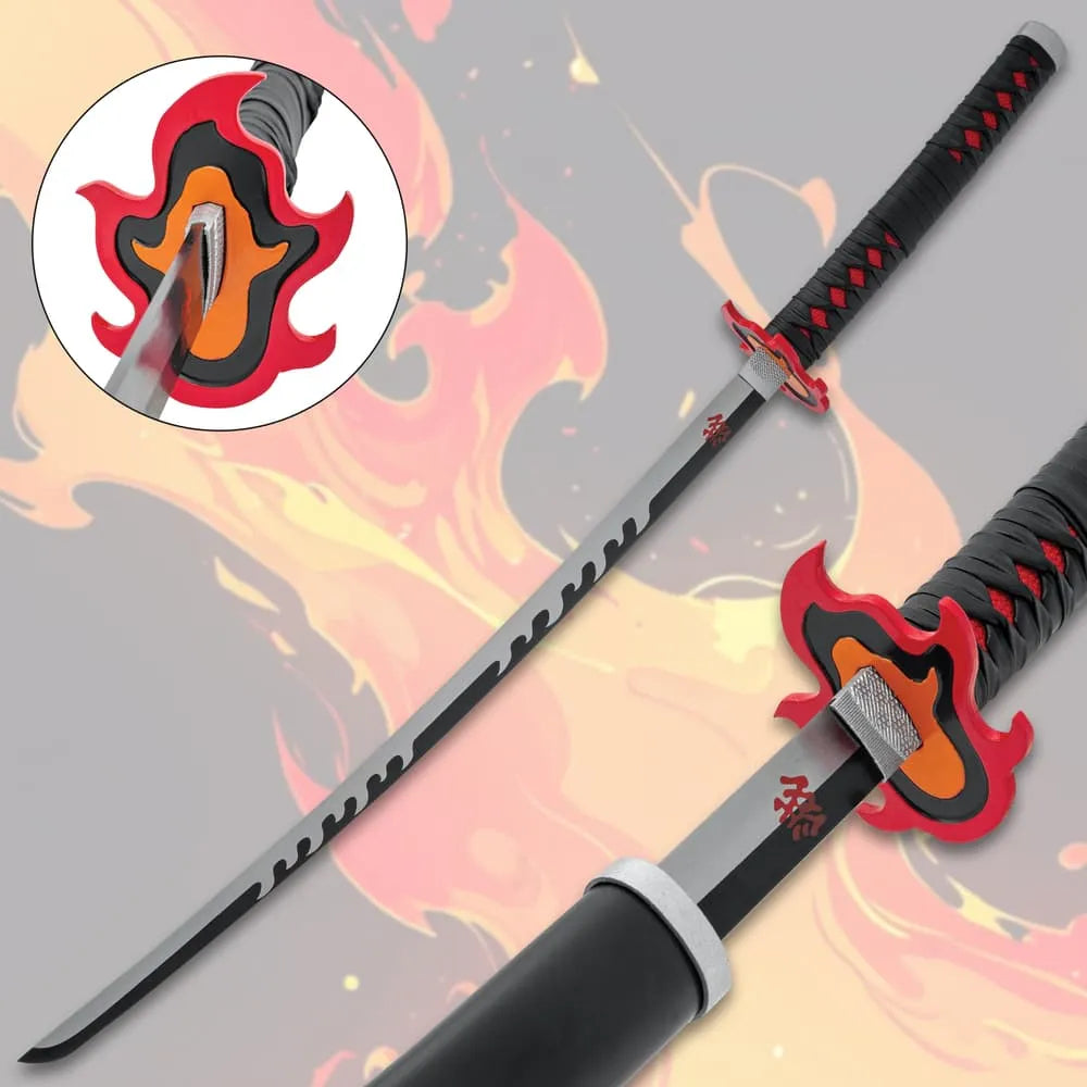 Tanjiro Kamado's Fire Demon Slayer Sword and Scabbard