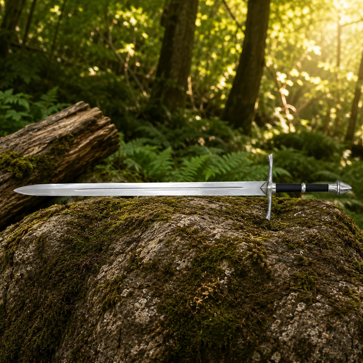 Aragorn Strider Ranger Sword LOTR black display replica with Ranger-inspired fantasy styling and collectible Lord of the Rings decor presentation