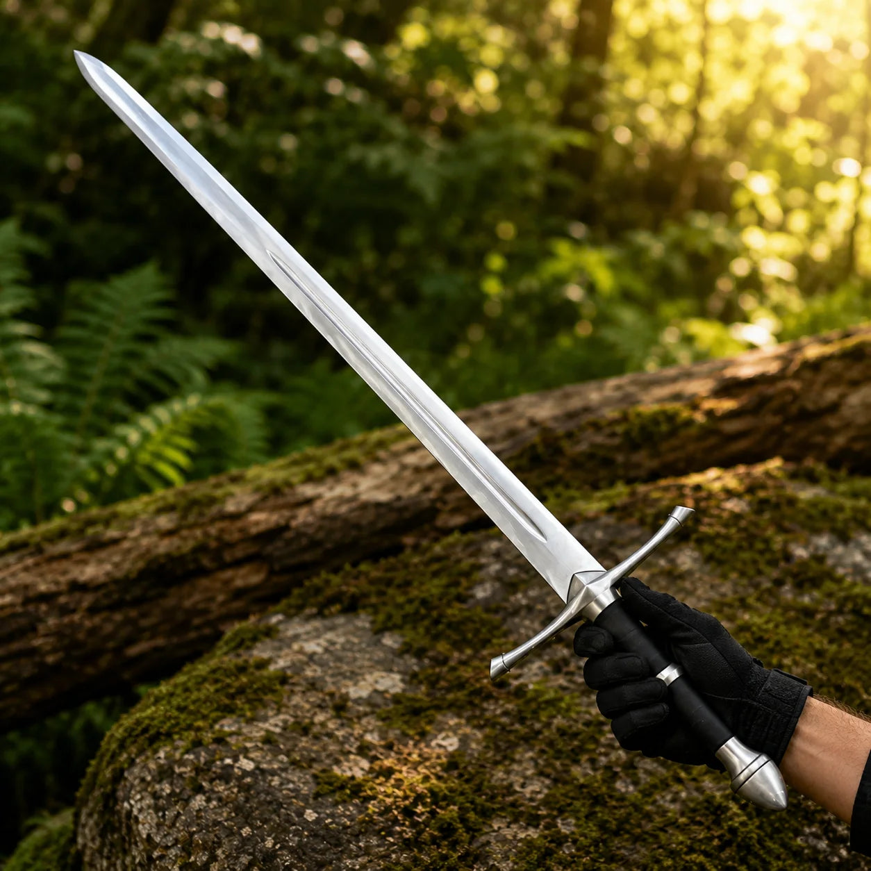 Aragorn Strider Ranger Sword LOTR black display replica with Ranger-inspired fantasy styling and collectible Lord of the Rings decor presentation