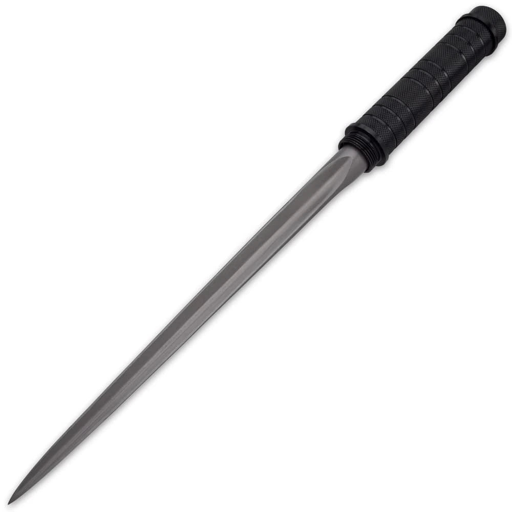 Premium B.M.F. Black Tri-Edged Baton Dagger Black Oxide Finish with stainless steel.