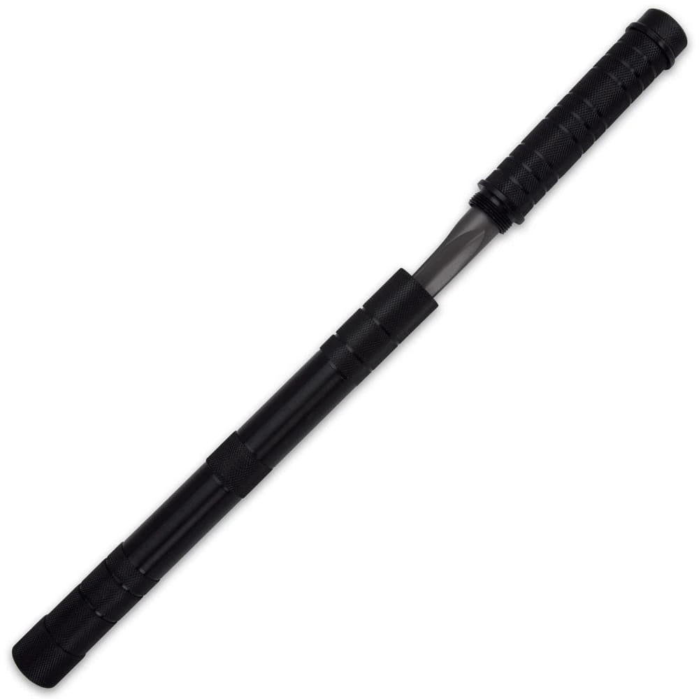 Premium B.M.F. Black Tri-Edged Baton Dagger Black Oxide Finish with stainless steel.
