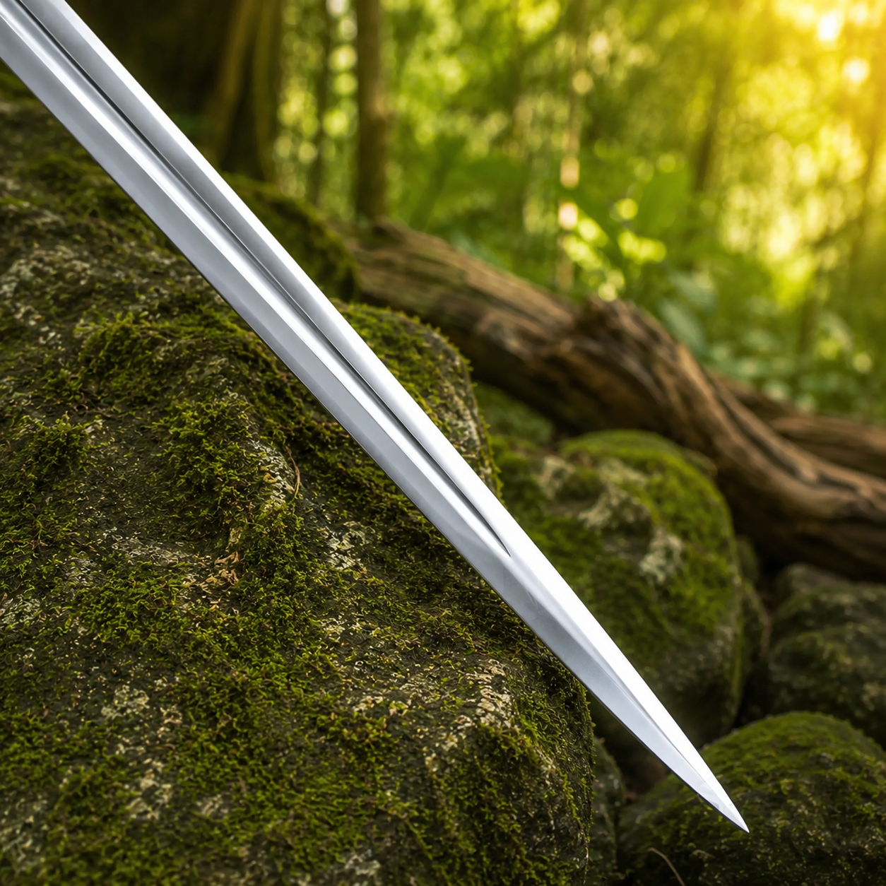Ciri’s Sword The Witcher 3 display replica with silver fantasy styling, brown handle details, decorative collector appeal, cosplay prop use, and gamer room decor