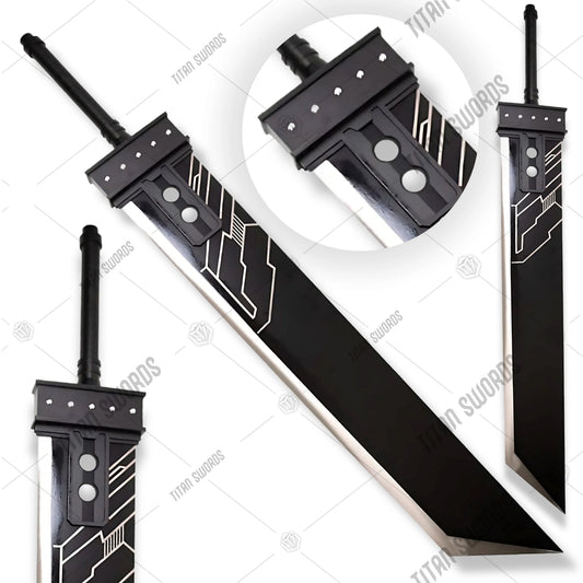Premium Cloud Strife Buster FF7 Sword Replica with materia engravings.