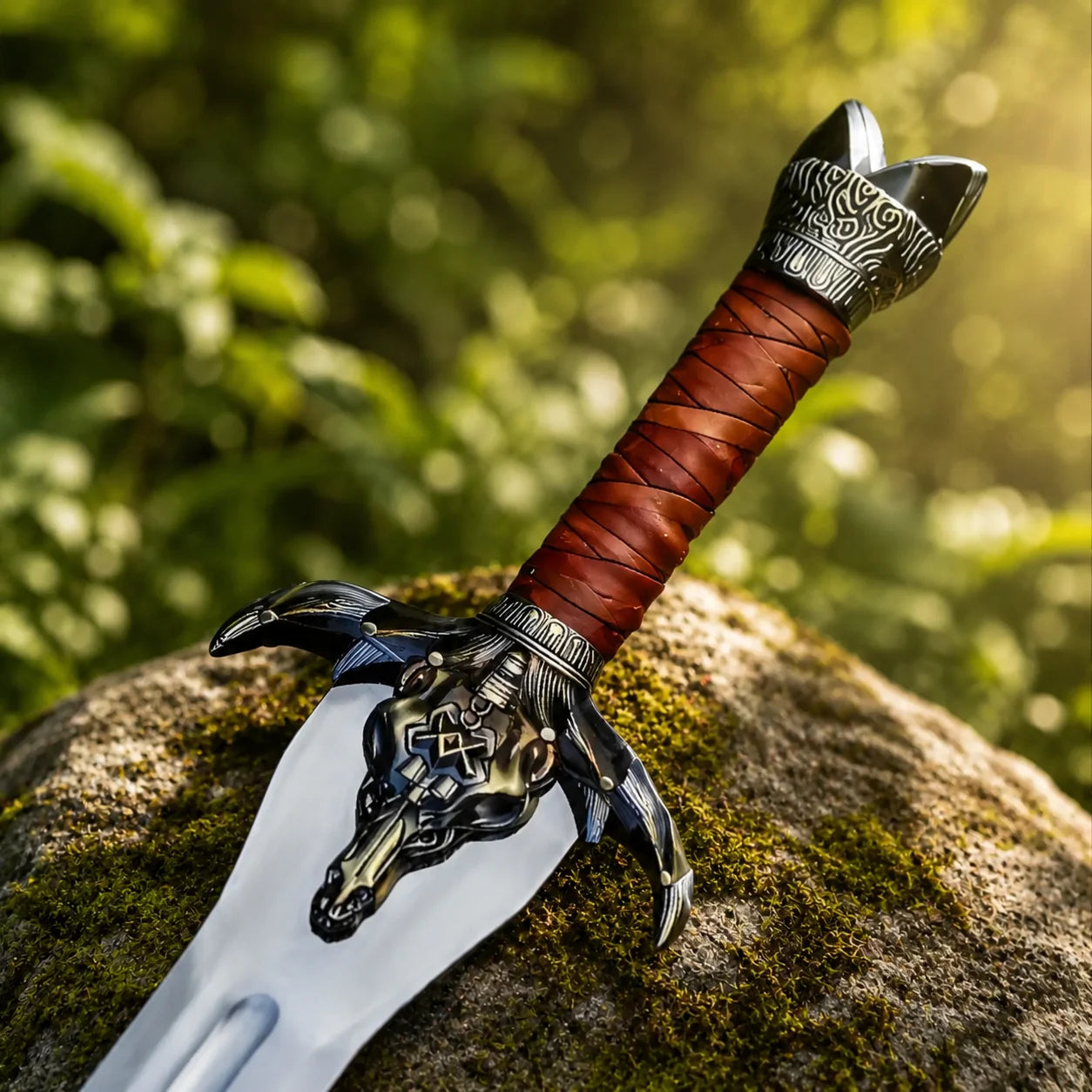 Conan Father’s Sword Conan display replica collectible with metallic fantasy styling and detailed handle design for decorative display, cosplay prop use, fan gifting, and fantasy room decor