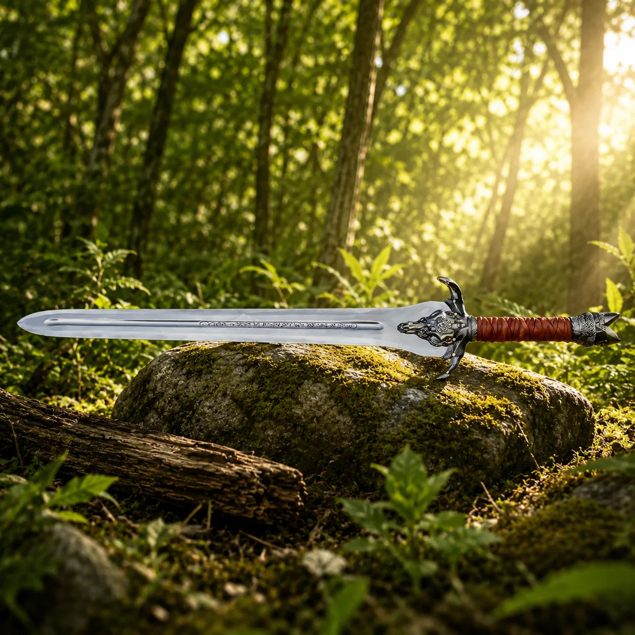 Conan Father’s Sword Conan display replica collectible with metallic fantasy styling and detailed handle design for decorative display, cosplay prop use, fan gifting, and fantasy room decor