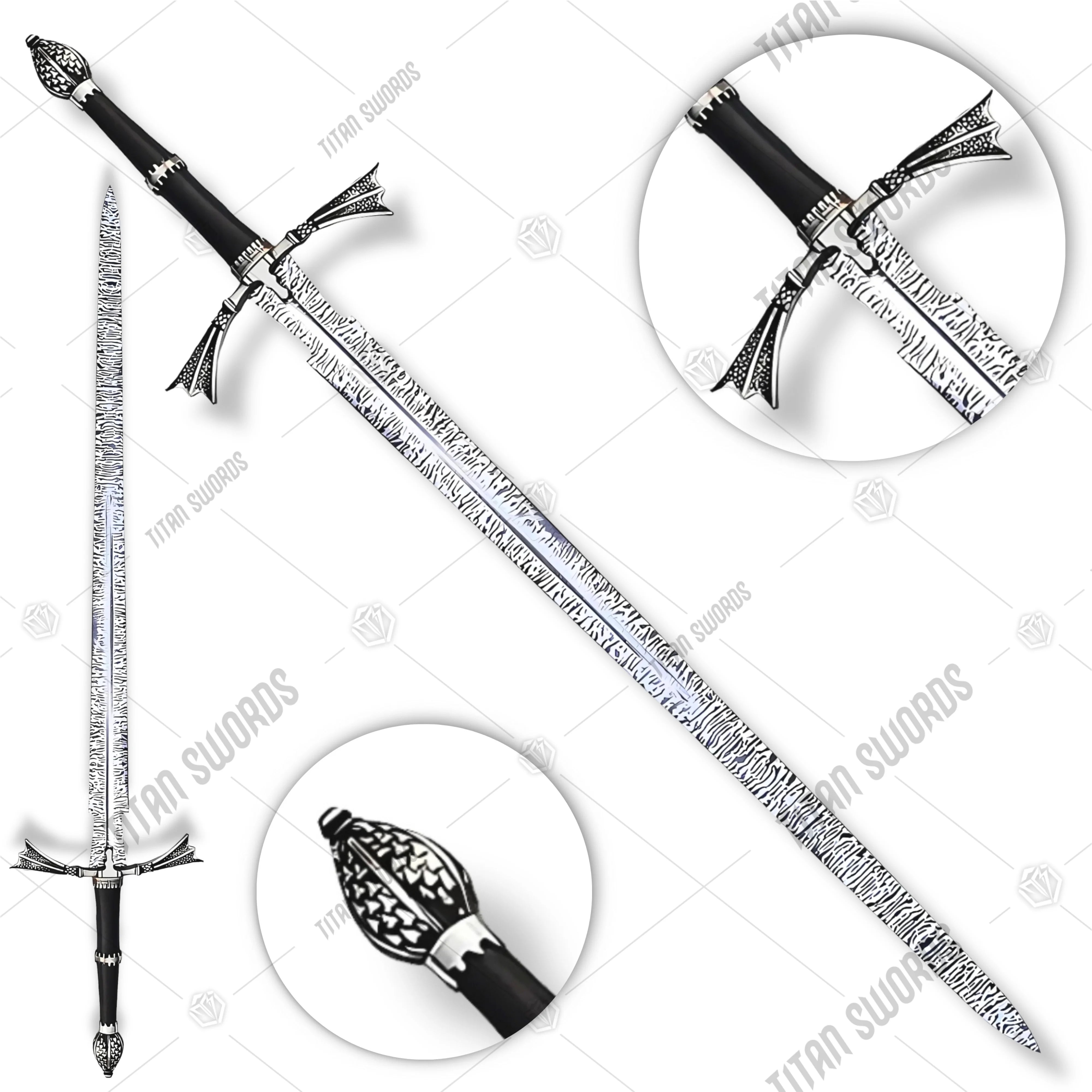 Premium Dark Sister Daemon Targaryen Sword Replica with Valyrian engravings.