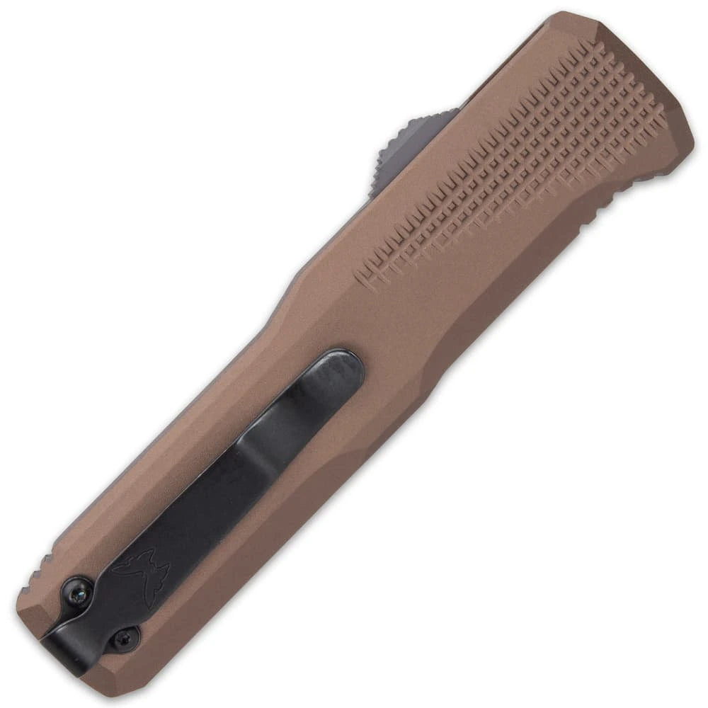 Benchmade Phaeton OTF knife deployed view