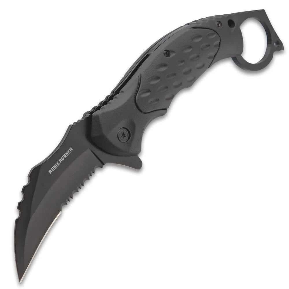 Ridge Runner Field Shadow Karambit knife open view