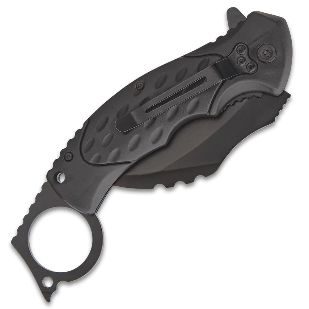Ridge Runner Field Shadow Karambit knife open view