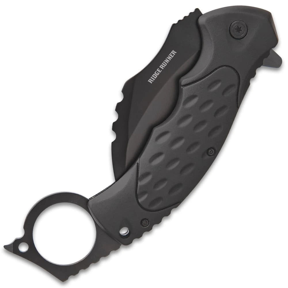 Ridge Runner Field Shadow Karambit knife open view