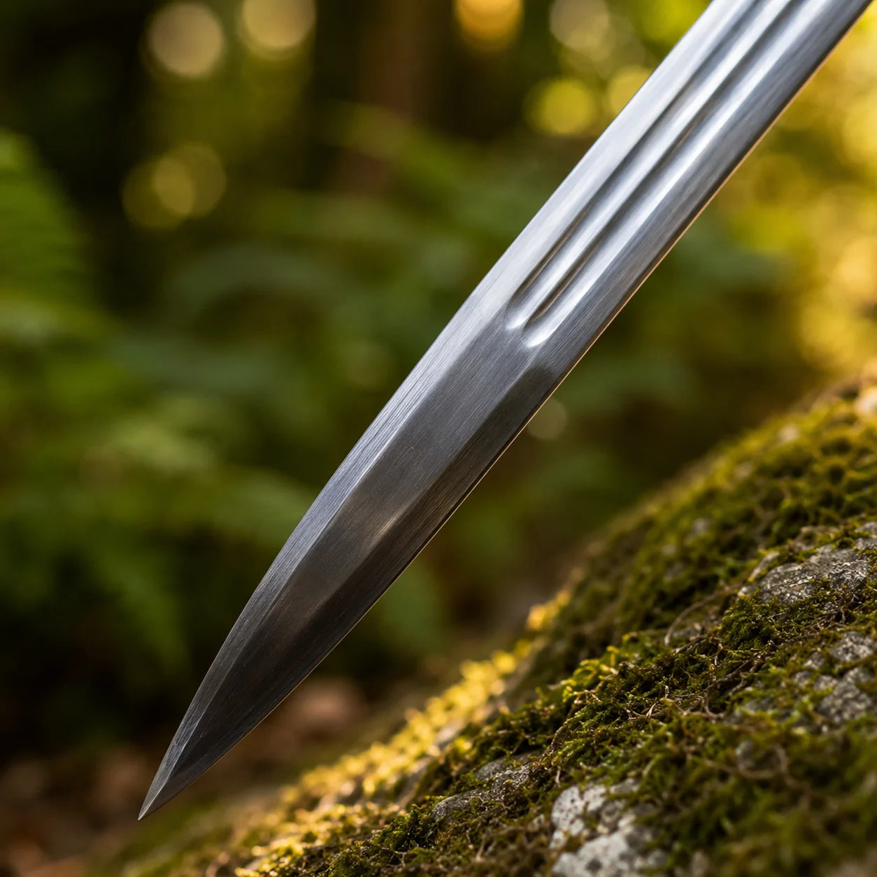 Geralt of Rivia Witcher Steel Sword display replica with silver fantasy styling, black handle details, decorative collector appeal, cosplay prop use, and gamer room decor