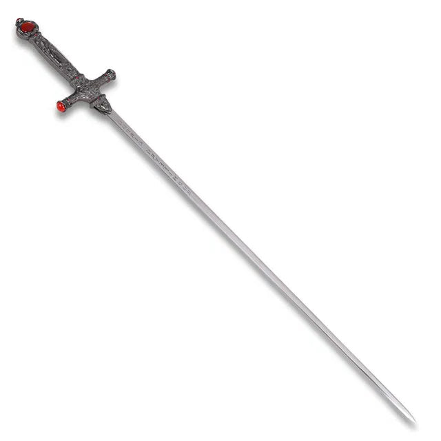 32-inch Godric Gryffindor sword showcased with scabbard and plaque