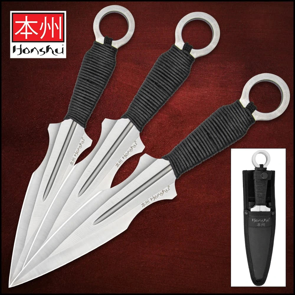 Honshu kunai throwing knife set for outdoor target practive and throwing sports