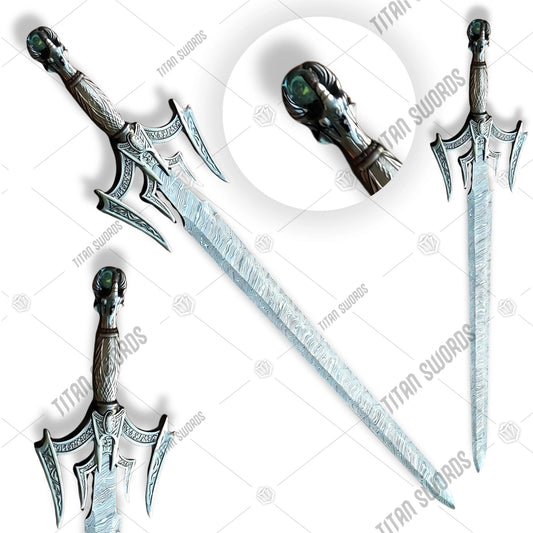 Premium Kit Rae Luciendar Damascus Sword of Light Replica with Damascus blade.