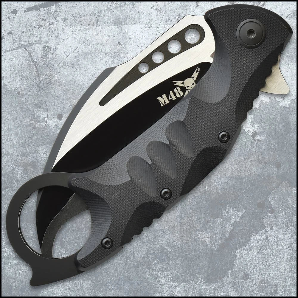 M48 Steel Titan Folder Karambit fully open