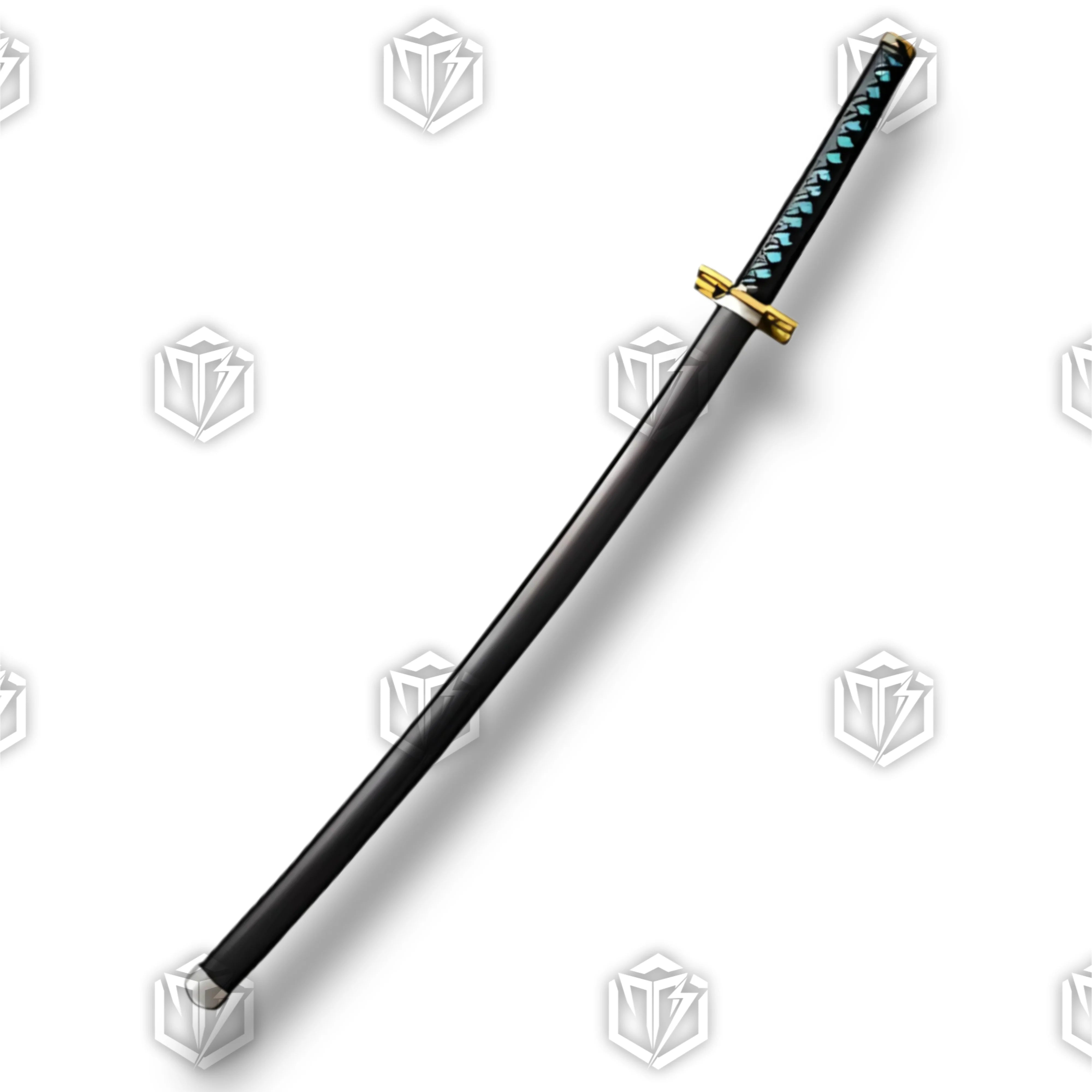 Premium Muichiro Tokito Nichirin Demon Slayer Sword Replica with mist pattern blade.