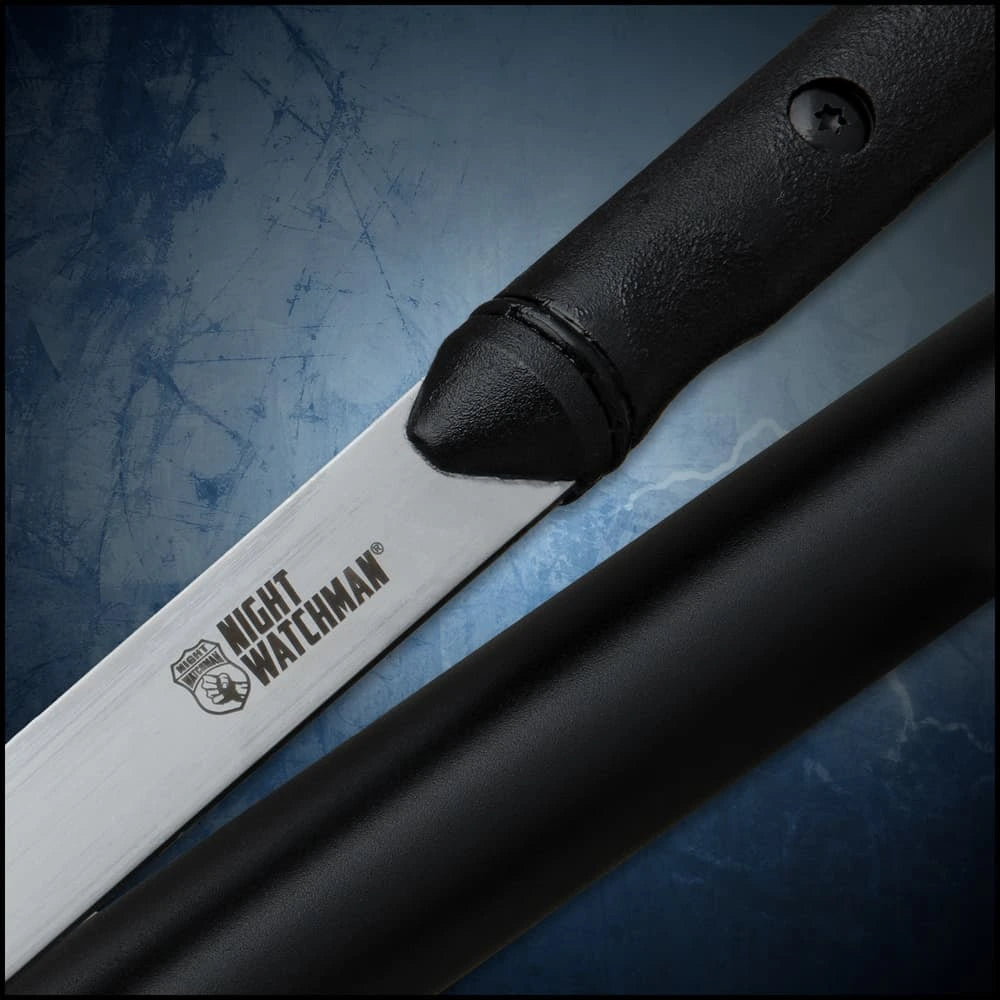 Night Watchman stealth defender sword cane with 25-inch 1060 blade and nylon handle for mobility