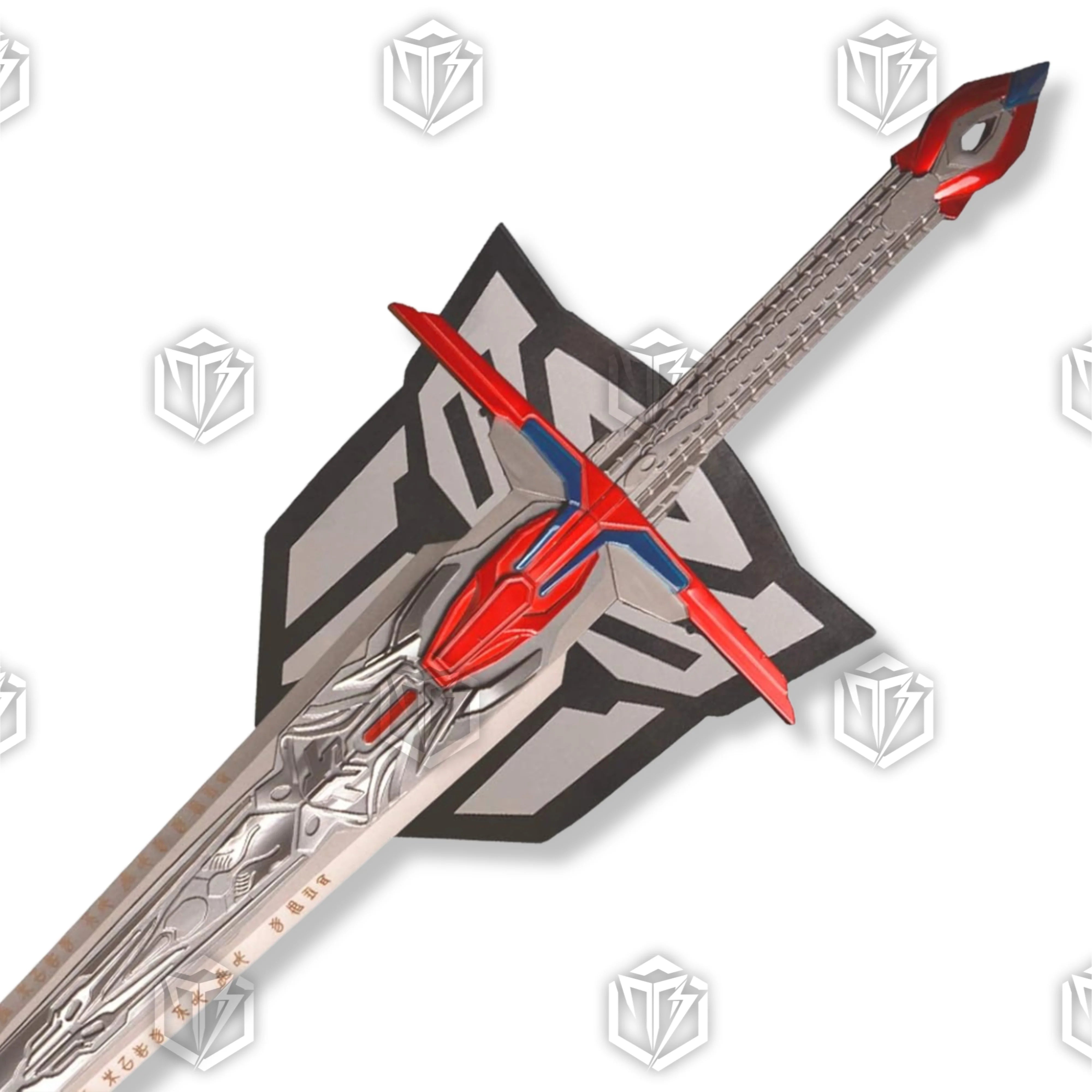 Premium Optimus Prime Sword of Judgement Replica with rune engravings.