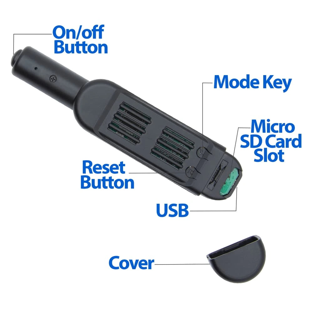 Pen spy camera 1080p HD video recorder with USB playback and motion detection for discreet use