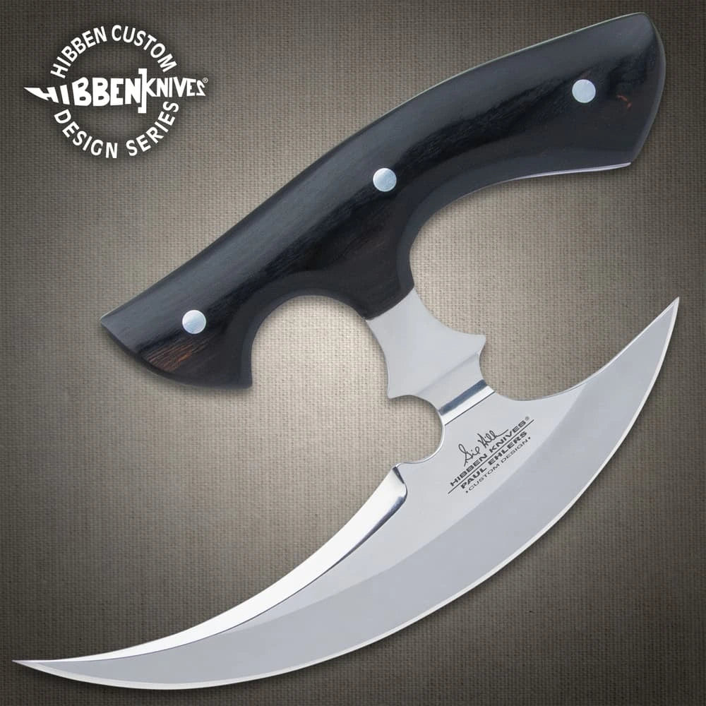 Thor’s Sickle Ulu mirror polished blade detail Gil Hibben