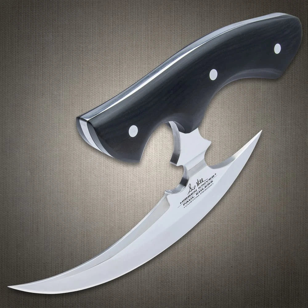 Thor’s Sickle Ulu mirror polished blade detail Gil Hibben
