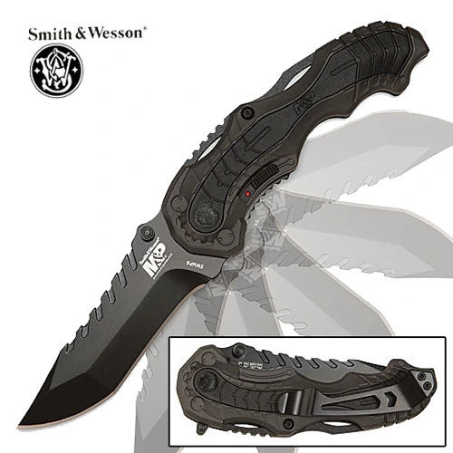 Slide safety lock mechanism on spring assist tactical knife