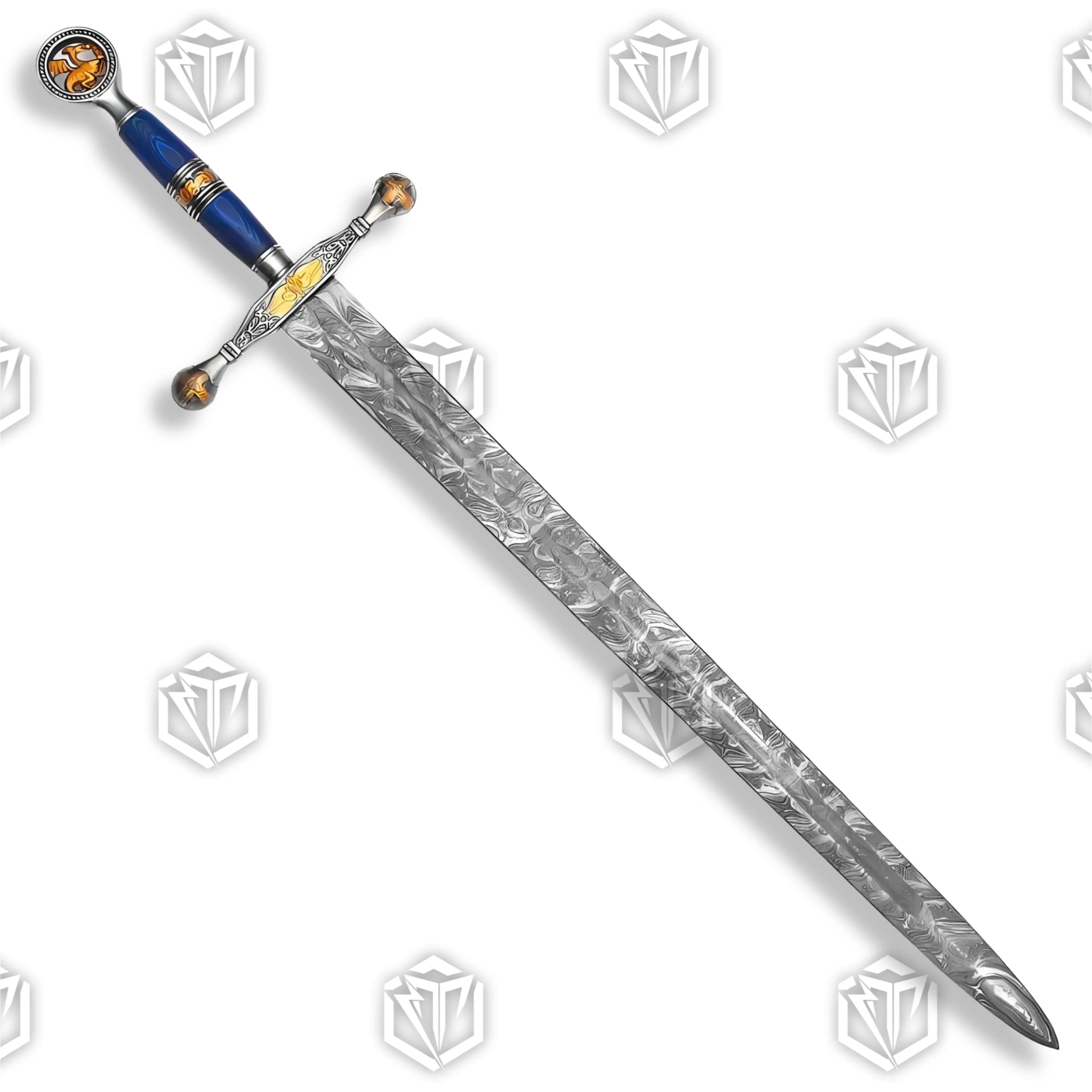 Premium Saint George Ascalon Dragon Slayer Sword Replica with Damascus steel.