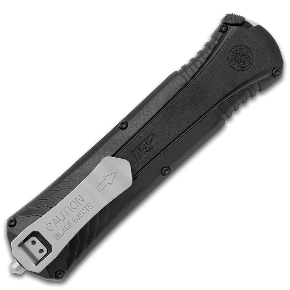 Smith & Wesson OTF pocket knife deployed view