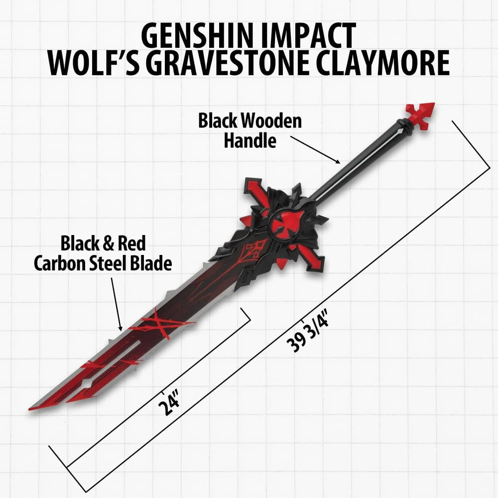 Genshin Imact Wolf's Gravestone Claymore