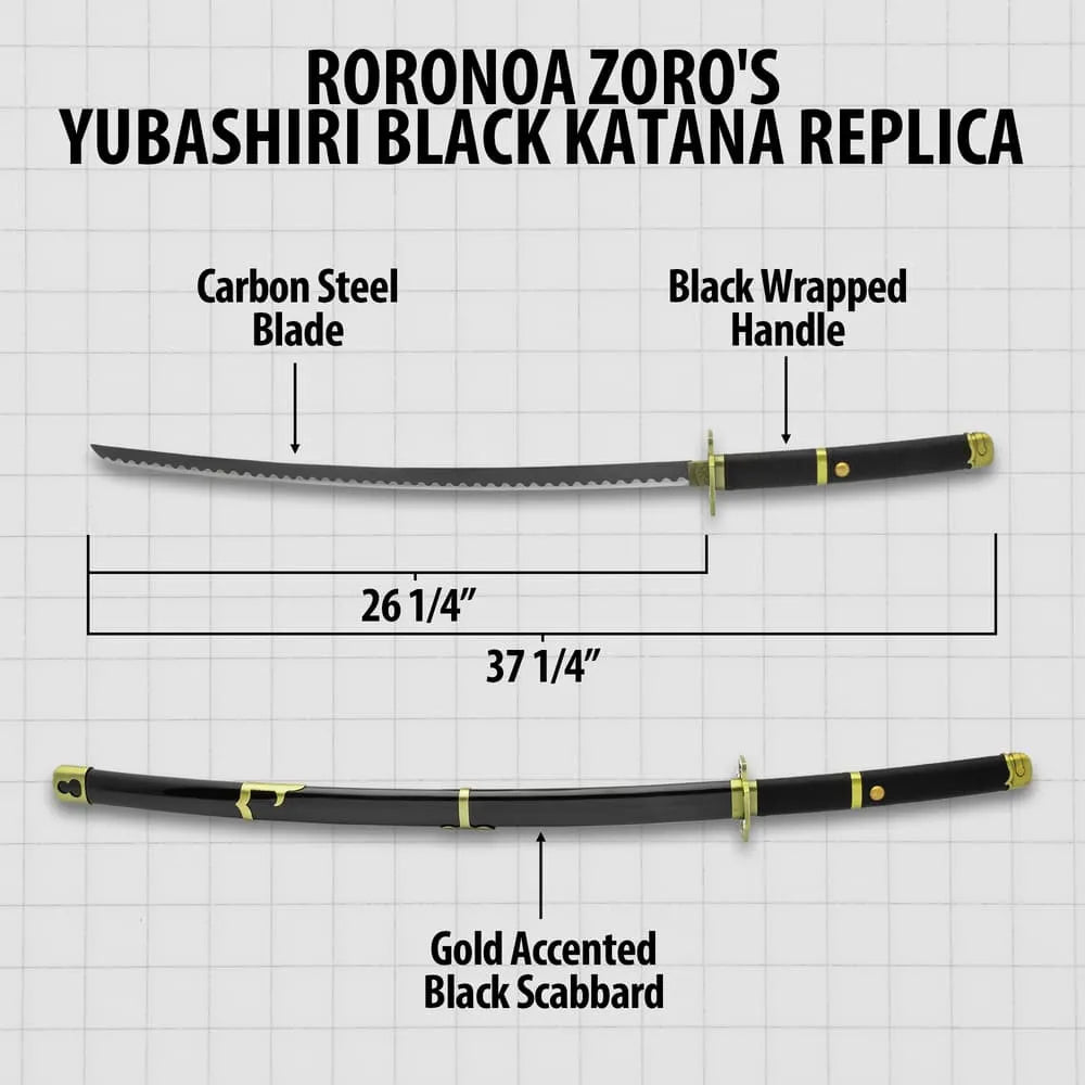 Roronoa Zoro's Yubashiri Black Katana Replica