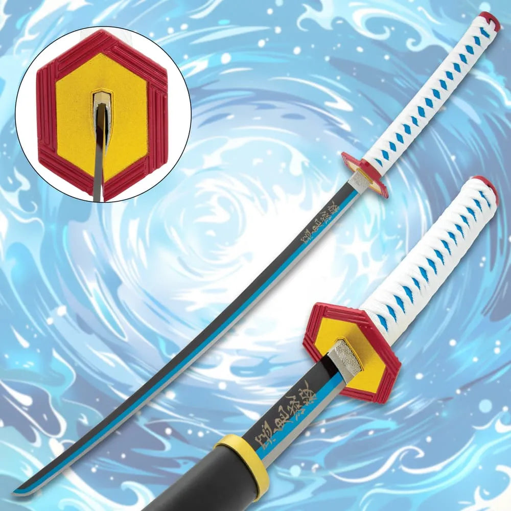 Tomioka’s Water Fury Demon Slayer Sword and Scabbard