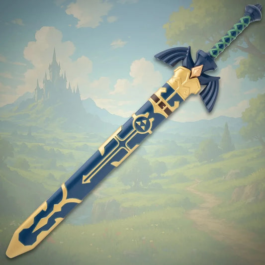 Zelda Foam Master Sword | 31 1/2” overall | includes hard plastic scabbard

