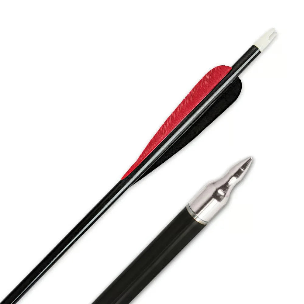 Premum Carbon Arrow Three Arrows Hunting Kit with carbon shafts.