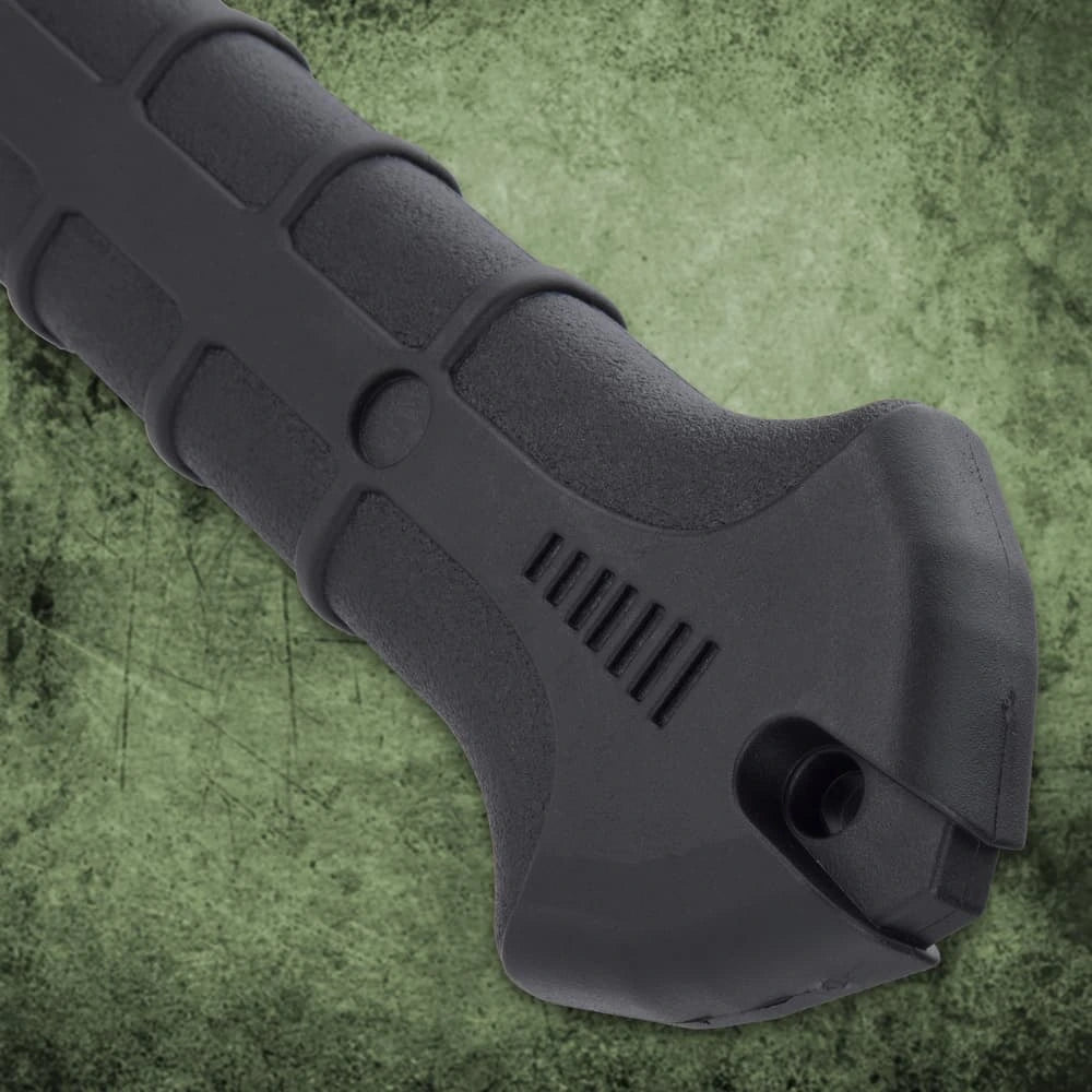Premium Combat Commander Spartan Two-Handed Sword Replica with black-coated blade.