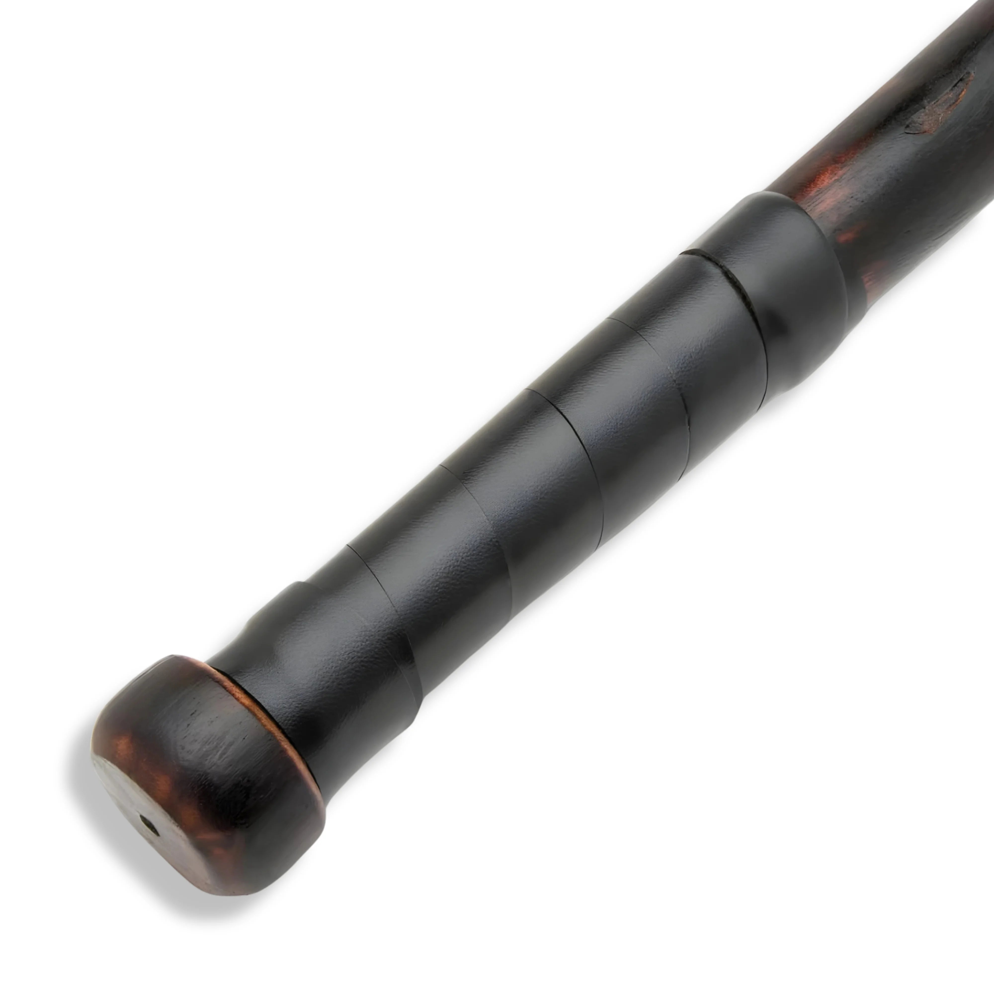 Premium Compact Apocalyptic War Club Antique Burnt Wood Handle with iron head.
