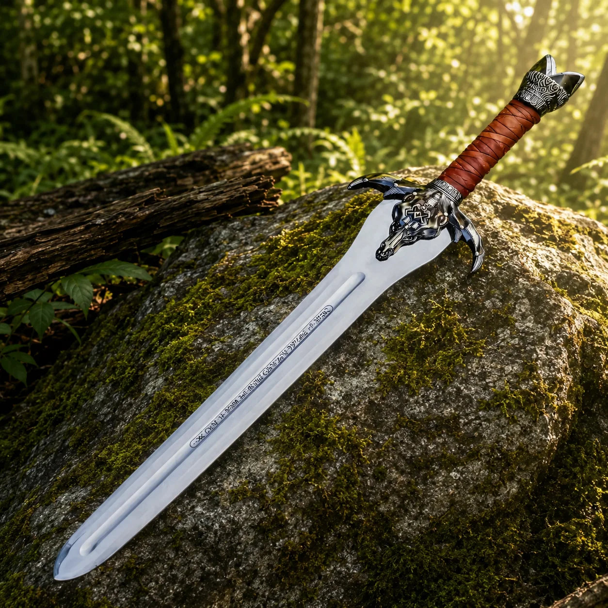 Conan Father’s Sword Conan display replica collectible with metallic fantasy styling and detailed handle design for decorative display, cosplay prop use, fan gifting, and fantasy room decor