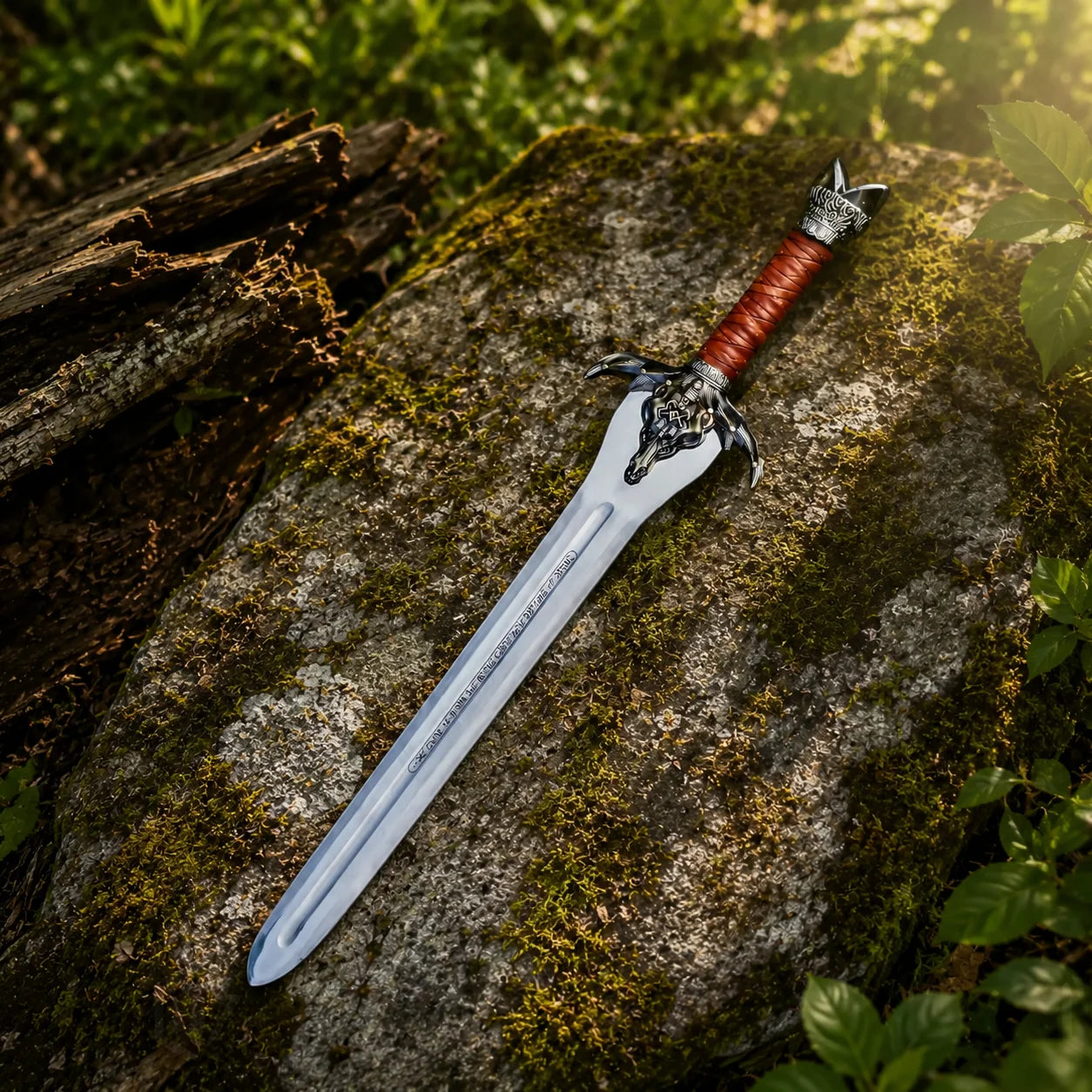 Conan Father’s Sword Conan display replica collectible with metallic fantasy styling and detailed handle design for decorative display, cosplay prop use, fan gifting, and fantasy room decor