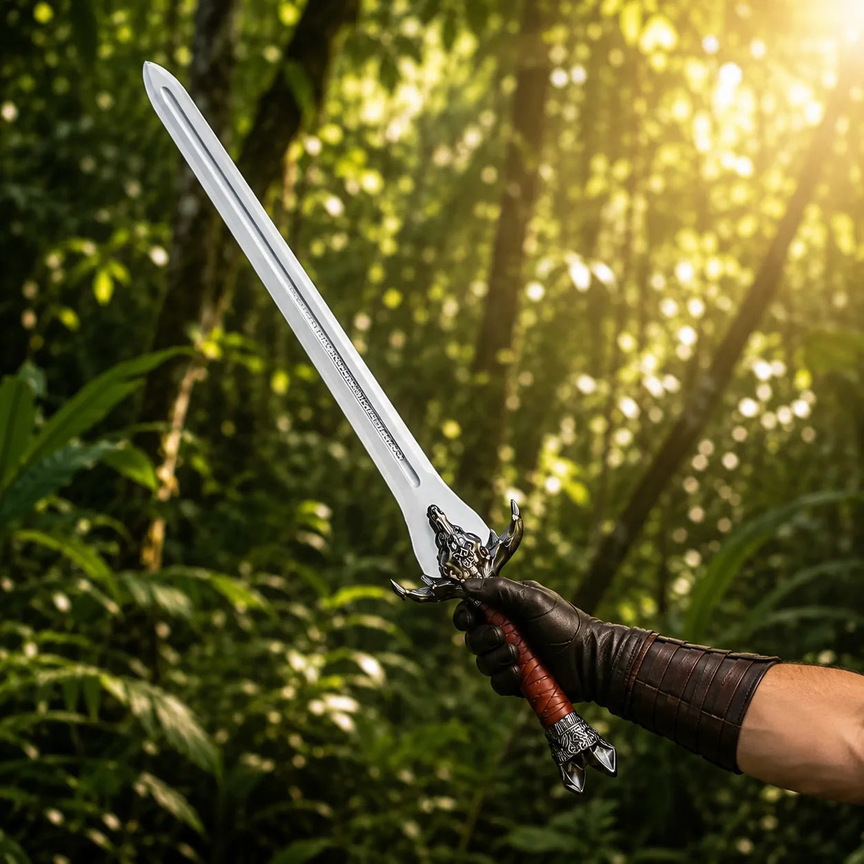 Conan Father’s Sword Conan display replica collectible with metallic fantasy styling and detailed handle design for decorative display, cosplay prop use, fan gifting, and fantasy room decor