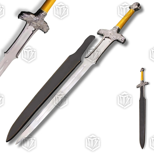 Premium Conan The Barbarian Atlantean Sword Replica with runic engravings.