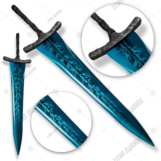 Premium Dark Moon Greatsword Elden Ring Replica with lunar engravings.