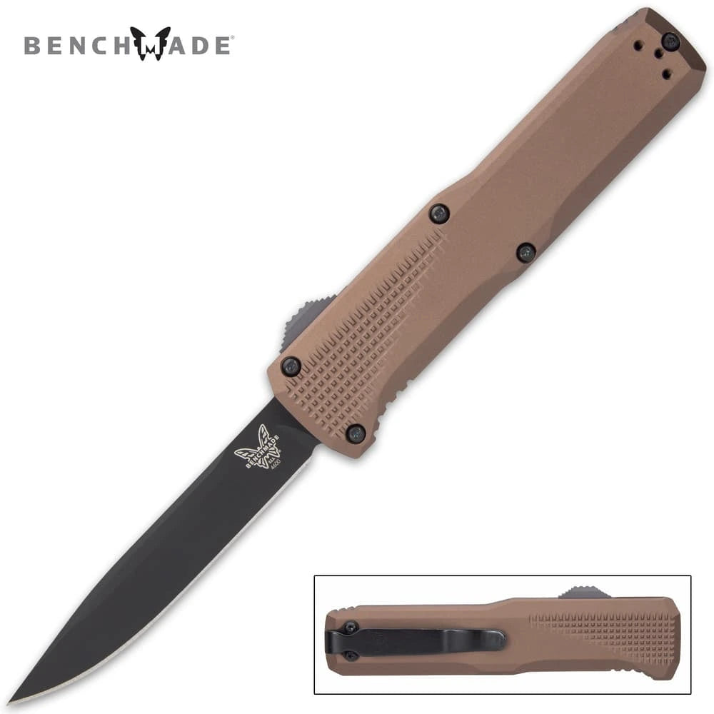 Benchmade Phaeton OTF knife deployed view