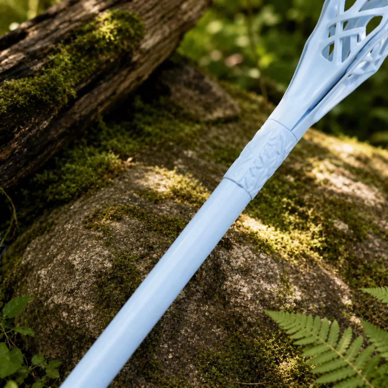 Gandalf the White Staff LOTR display replica with elegant white finish, sculpted wizard staff styling, and collectible Lord of the Rings decor presentation