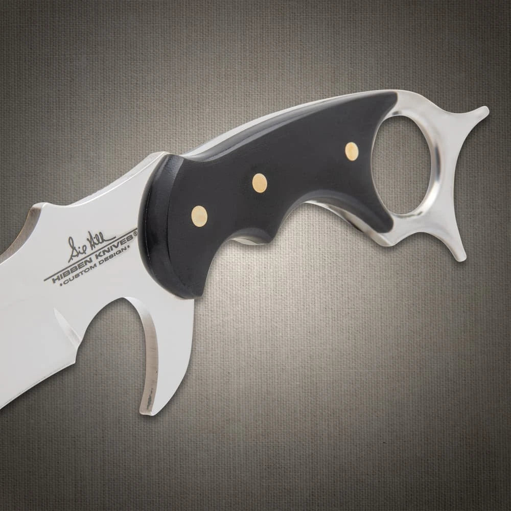 Gil Hibben High Polish Karambit full view with sheath