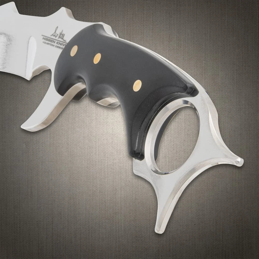 Gil Hibben High Polish Karambit full view with sheath