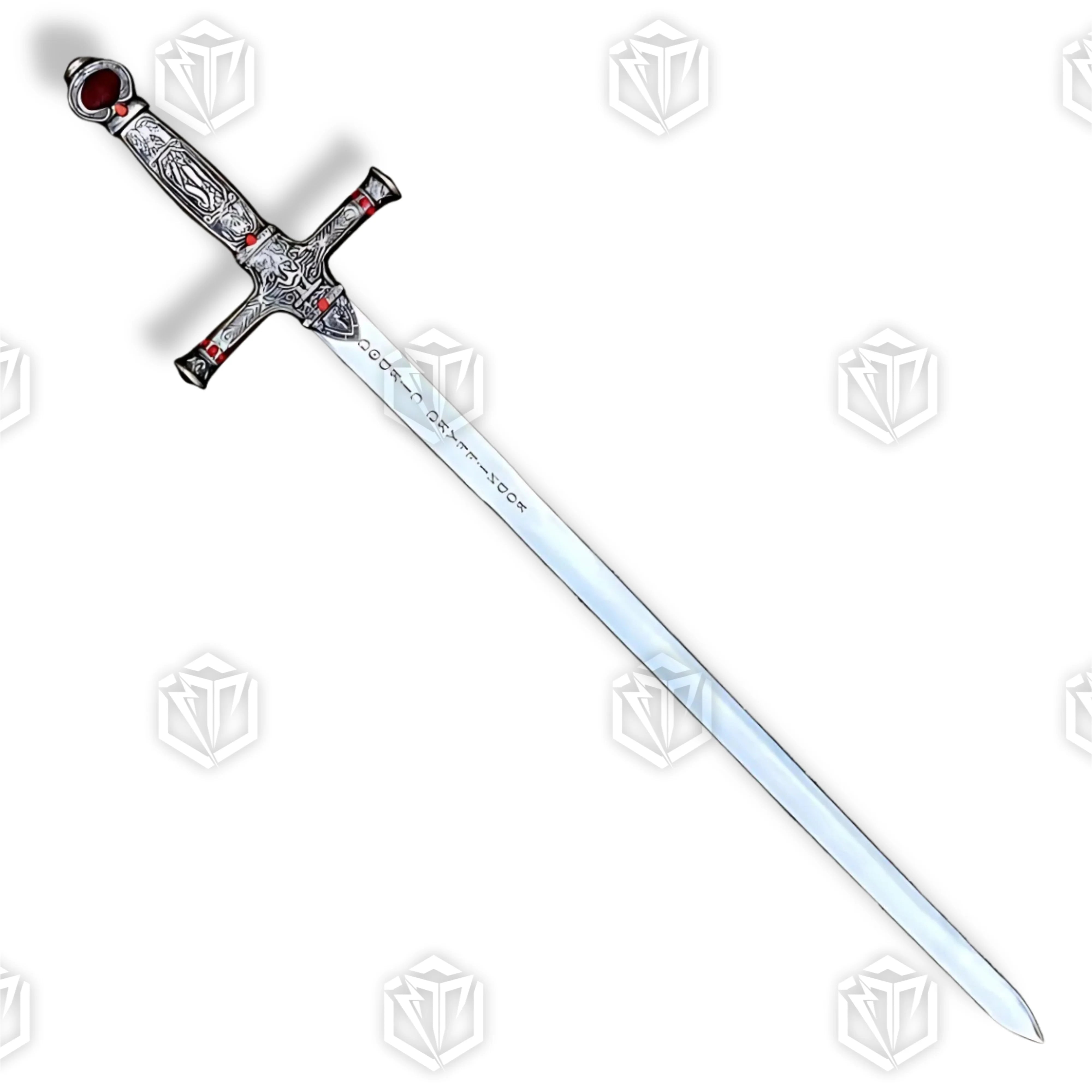 Premium Harry Potter Godric Gryffindor Sword Replica with ruby cabochons.