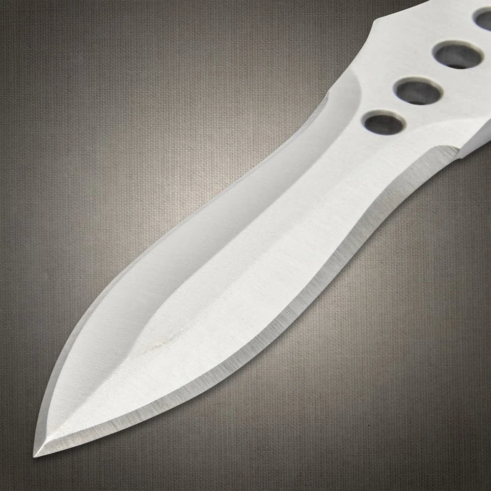 Hibben three-piece Master Thrower set with 3Cr13 stainless steel and nylon belt sheath