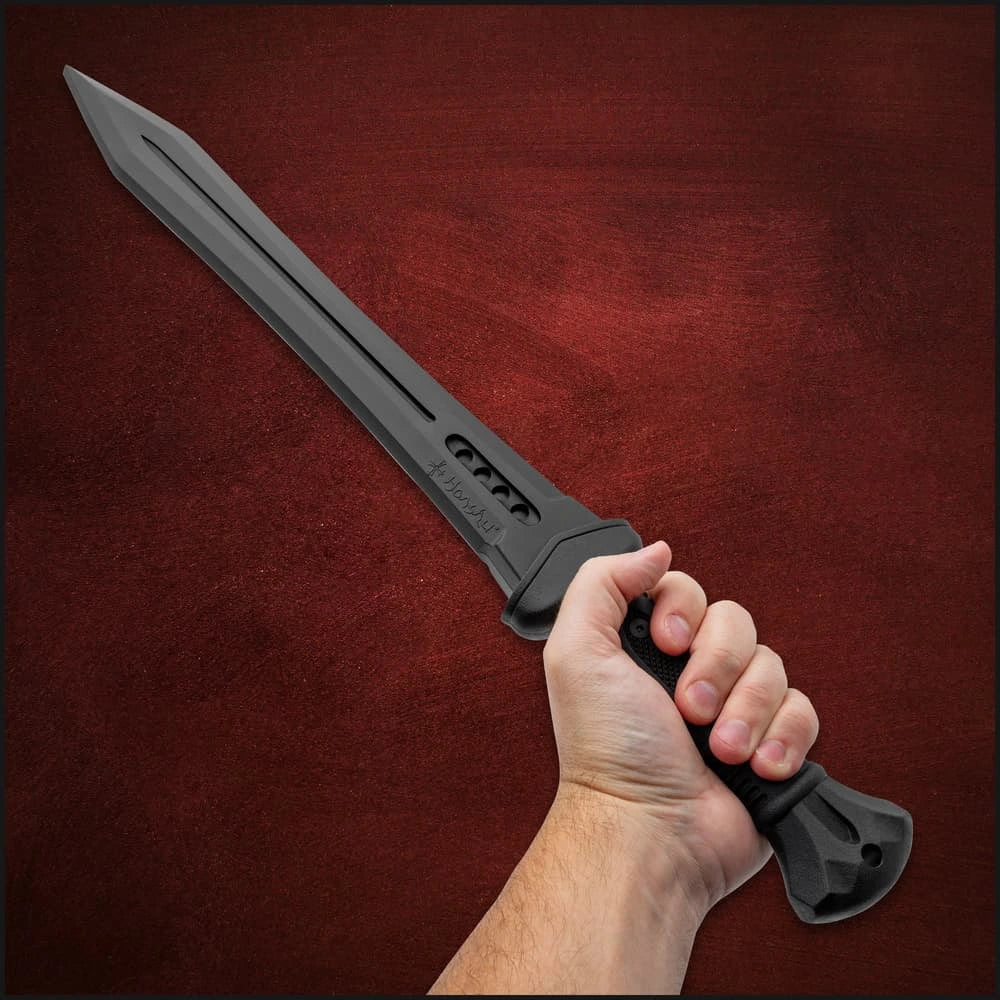 Honshu practice gladiator sword – 65cm safe polypropylene training gladius with 45cm blade, TPR rubber grip & nylon sheath | Premium Pompeii gladius for HEMA, reenactment & sparring