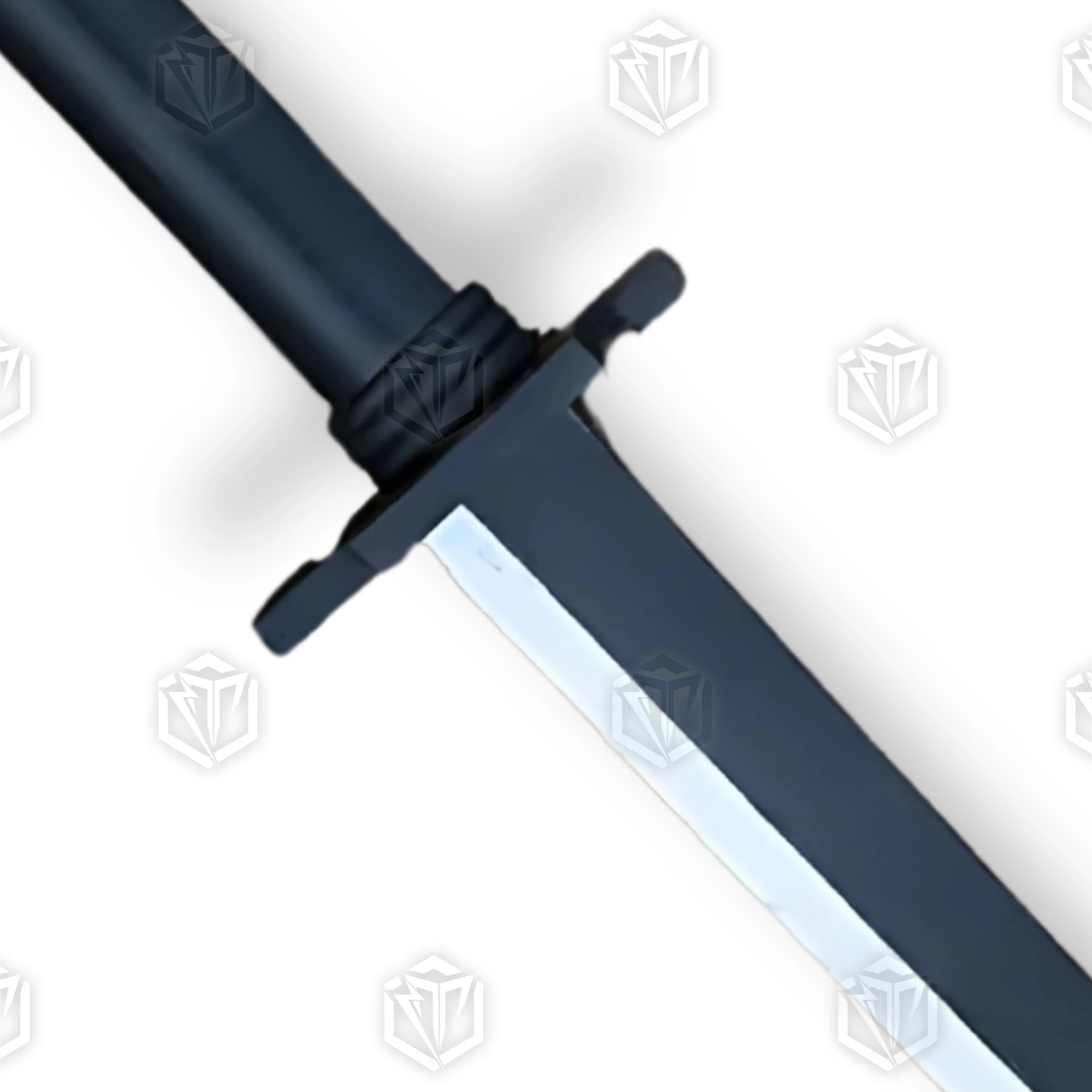 Premium Ichigo Tensa Zangetsu Wooden Sword Replica with black finish.