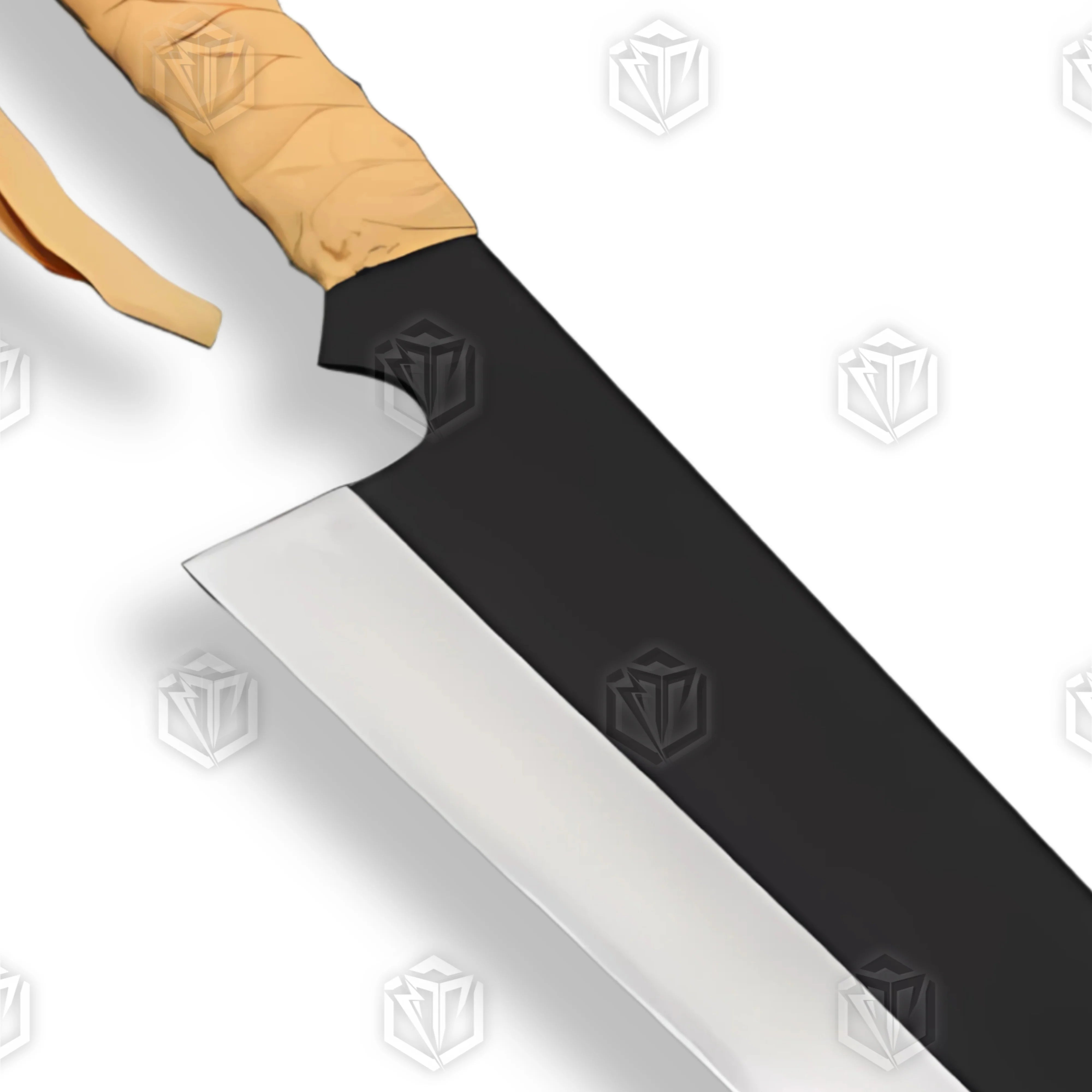 Premium Ichigo Kurosaki Zangetsu Shikai Sword Replica with two-tone blade.