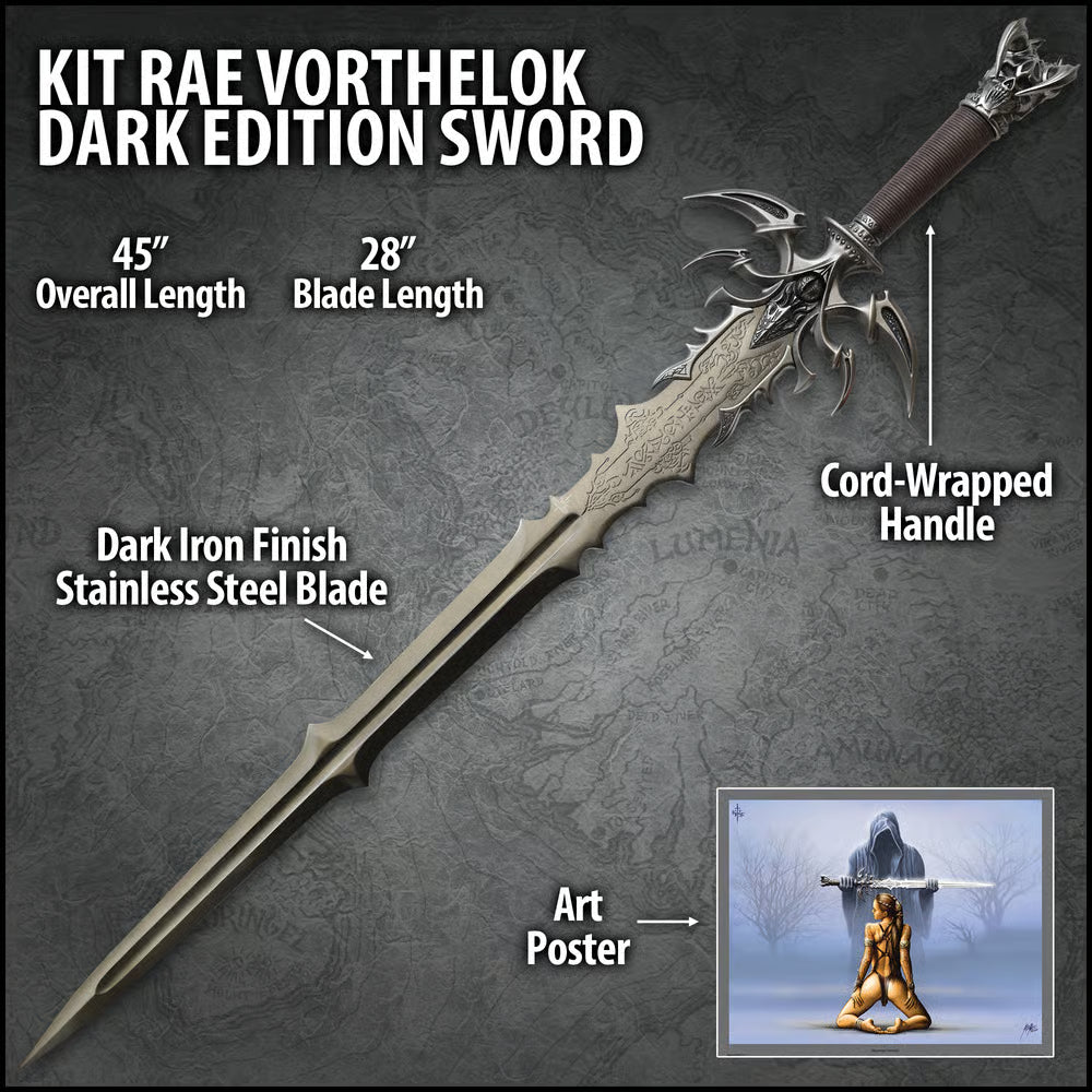 Kit Rae Vorthelok Dark Edition Fantasy Sword
